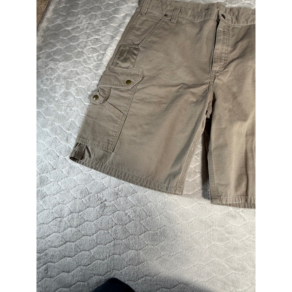 Carhartt Mens B357 DES Relaxed Fit Ripstop Cargo Work Shorts Desert Tan 42 - Picture 2 of 9